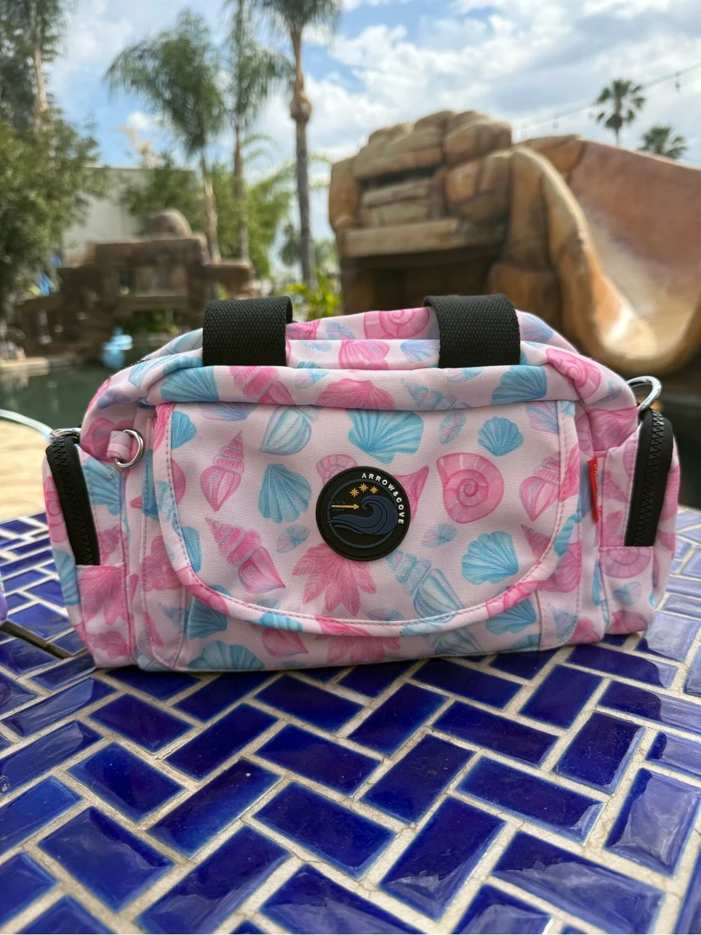 Pink & Blue Seashell Crossbody Bag